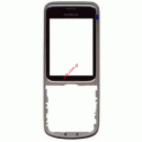 Γνήσια πρόσοψη Nokia 2710Navigator Silver Ασημί με το τζαμάκι