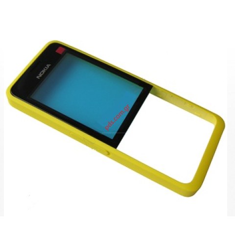 Γνήσια πρόσοψη Nokia 301 Yellow 1 SIM σε κίτρινο χρώμα (περιλαμβάνει το τζάμι)