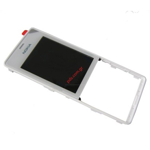 Γνήσια πρόσοψη Nokia 515, 515 Dual SIM White Silver σε λευκό ασημί χρώμα