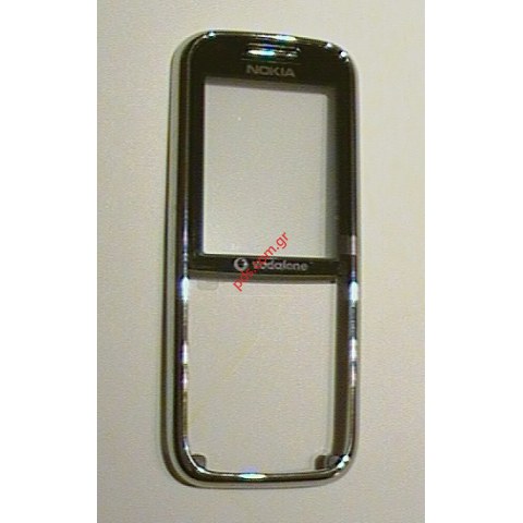 Γνήσια πρόσοψη Nokia 6233 Μαύρη με χρώμιο nickel (Vodafone logo)