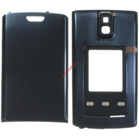 Γνήσια πρόσοψη Nokia 6650f Folder και καπάκι μπαταρίας Μαύρο