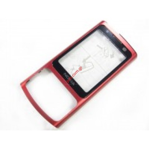 Γνήσια πρόσοψη Nokia 6700slide σε κόκκινο χρώμα με τζαμάκι