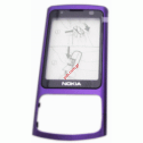 Γνήσια πρόσοψη Nokia 6700slide σε μώβ χρώμα με τζαμάκι