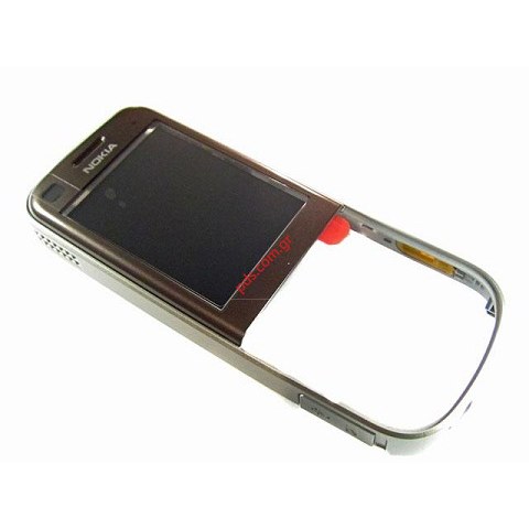 Γνήσια πρόσοψη Nokia 6720C σε καφέ χρώμα.