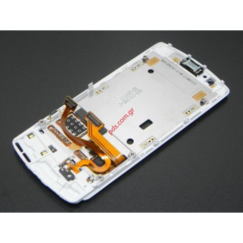 Γνήσια πρόσοψη Nokia 700 White με το τζαμάκι αφής digitizer και την οθόνη σε άσπρο χρώμα