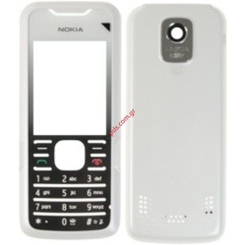 Γνήσια πρόσοψη Nokia 7210supernova με καπάκι μπαταρίας σε Λευκό χρώμα.