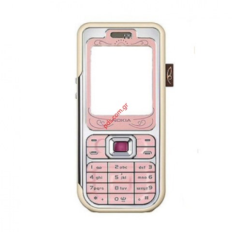 Γνήσια πρόσοψη Nokia 7360 Pink με το τζαμάκι