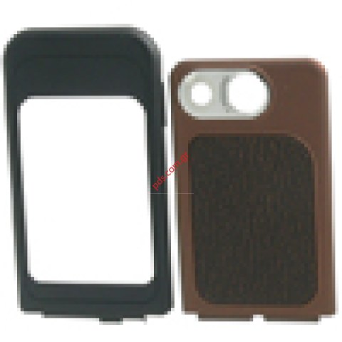 Γνήσια πρόσοψη Nokia 7390 καπάκι μπαταρίας και πλαίσιο πληκτρολογίου καφέ Γνήσια πρόσοψη Nokia 7390 καπάκι μπαταρίας και πλαίσιο πληκτρολογίου καφέ