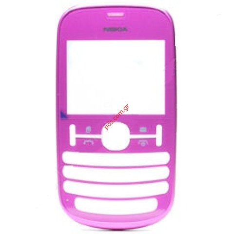 Γνήσια πρόσοψη Nokia Asha 200 Pink με το τζαμάκι σε ρόζ χρώμα