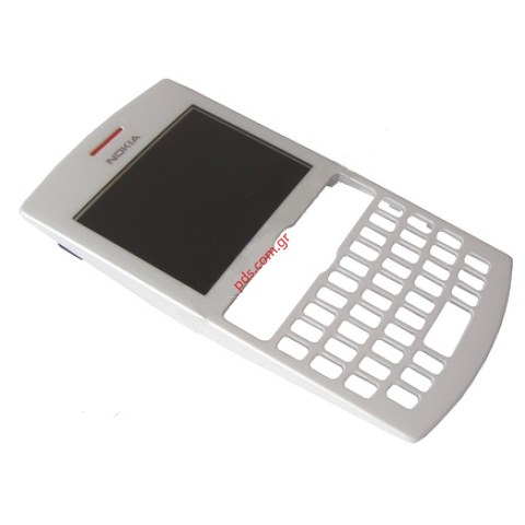 Γνήσια πρόσοψη Nokia Asha 205 White σε λευκό χρώμα (περιλαμβάνει το τζάμι)