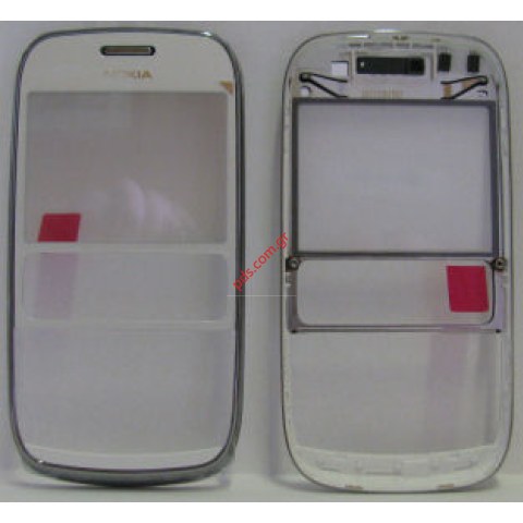 Γνήσια πρόσοψη Nokia Asha 302 σε λευκό χρώμα White (περιλαμβάνει το τζαμάκι).
