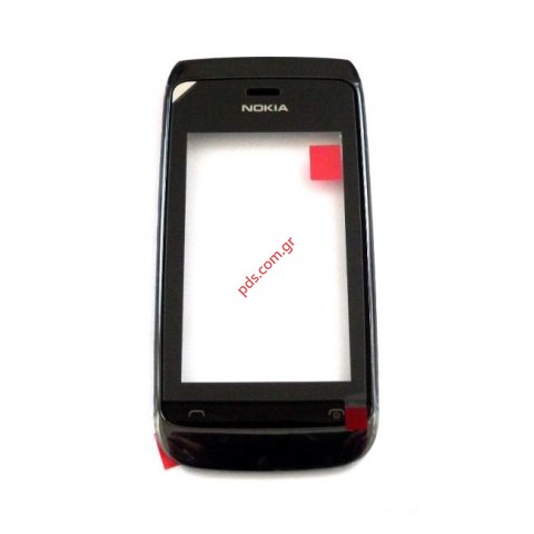 Γνήσια πρόσοψη Nokia Asha 308,309,310 Black με το τζαμάκι αφής μαύρο Digitizer 