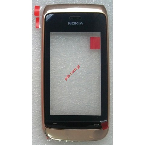 Γνήσια πρόσοψη Nokia Asha 308, 309 με το τζάμι και την αφή Digitizer Gold.