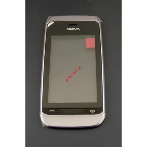 Γνήσια πρόσοψη Nokia Asha 308, Asha 309 με το τζαμάκι αφής λευκό Digitizer white.