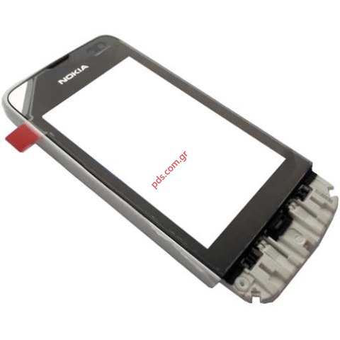 Γνήσια πρόσοψη Nokia Asha 311 White με το τζαμάκι αφής Digitizer σε λευκό
