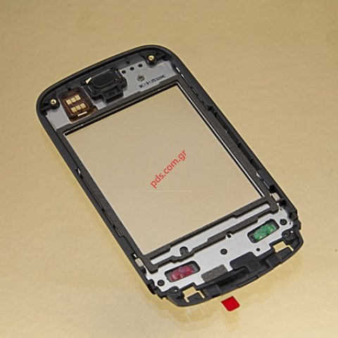 Γνήσια πρόσοψη Nokia C2-02, C2-03 Black με το τζαμάκι και την αφή σε μαύρο χρώμα