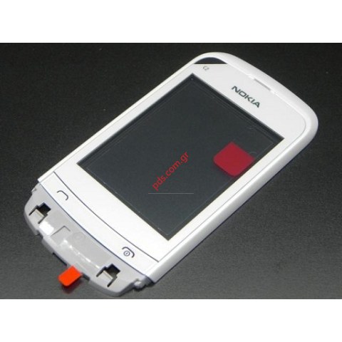 Γνήσια πρόσοψη Nokia C2-02, C2-03 με το τζαμάκι και την αφή σε λευκό χρώμα Γνήσια πρόσοψη Nokia C2-02, C2-03 με το τζαμάκι και την αφή σε λευκό χρώμα