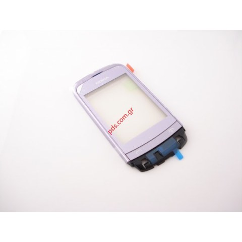 Γνήσια πρόσοψη Nokia C2-06, C2-03 με το τζαμάκι και την αφή σε μώβ (lilac)  χρώμα Γνήσια πρόσοψη Nokia C2-06, C2-03 με το τζαμάκι και την αφή σε μώβ (lilac)  χρώμα