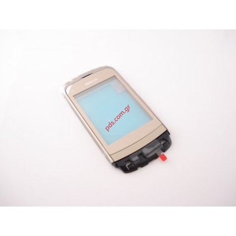 Γνήσια πρόσοψη Nokia C2-06, C2-03 με το τζαμάκι και την αφή σε χρυσό χρώμα Γνήσια πρόσοψη Nokia C2-06, C2-03 με το τζαμάκι και την αφή σε χρυσό χρώμα