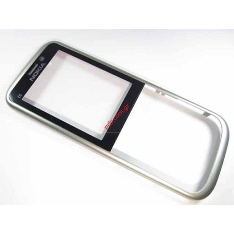 Γνήσια πρόσοψη Nokia C5 σε Ασημί χρώμα Warm Silver (περιλαμβάνει το τζαμάκι). Γνήσια πρόσοψη Nokia C5 σε Ασημί χρώμα Warm Silver (περιλαμβάνει το τζαμάκι).