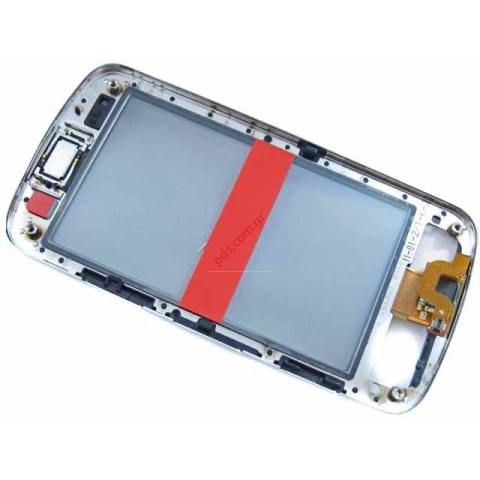 Γνήσια πρόσοψη Nokia C6-01 με το τζαμάκι και την αφή digitazer σε ασημί χρώμα