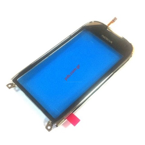 Γνήσια πρόσοψη Nokia C7 με το τζαμάκι αφής digitazer σε frosty metal χρώμα