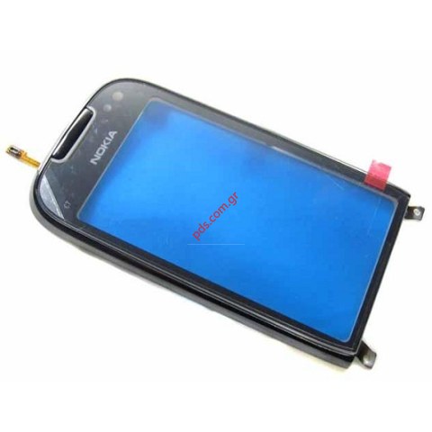 Γνήσια πρόσοψη Nokia C7 με το τζαμάκι αφής digitazer σε μαύρο χρώμα Γνήσια πρόσοψη Nokia C7 με το τζαμάκι αφής digitazer σε μαύρο χρώμα