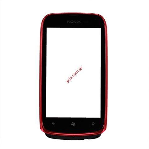 Γνήσια πρόσοψη Nokia Lumia 610 με το τζαμάκι και την αφή σε χρώμα κόκκινο (Magenta Red). Γνήσια πρόσοψη Nokia Lumia 610 με το τζαμάκι και την αφή σε χρώμα κόκκινο (Magenta Red).