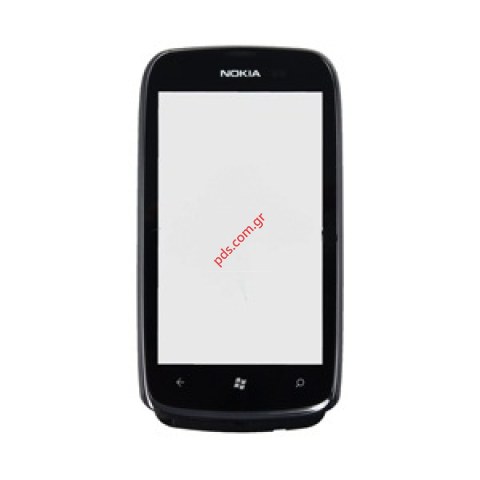 Γνήσια πρόσοψη Nokia Lumia 610 NFC με το τζάμι και την αφή σε μαύρο χρώμα Γνήσια πρόσοψη Nokia Lumia 610 NFC με το τζάμι και την αφή σε μαύρο χρώμα