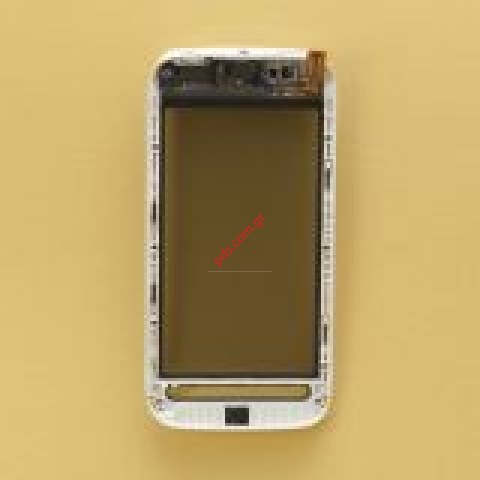 Γνήσια πρόσοψη Nokia Lumia 710 με το τζαμάκι και την αφή σε λευκό χρώμα
