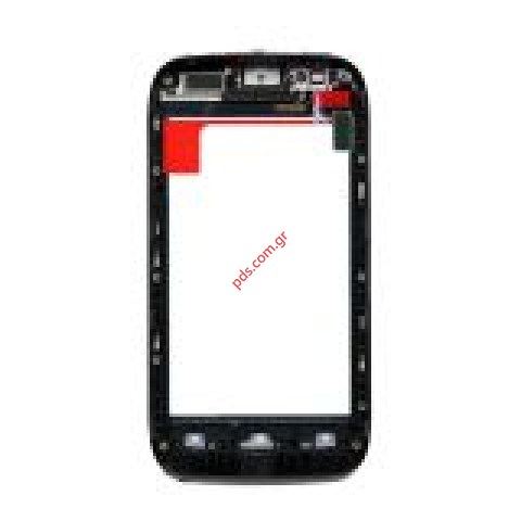 Γνήσια πρόσοψη Nokia Lumia 710 με το τζαμάκι και την αφή σε μαύρο χρώμα