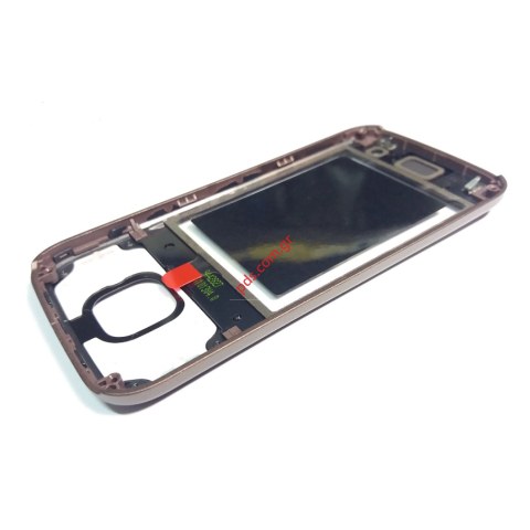 Γνήσια πρόσοψη Nokia N85 σε καφέ χρώμα Copper με το τζαμάκι και το πληκτρολόγιο