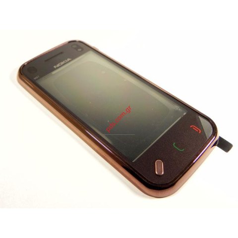Γνήσια πρόσοψη Nokia N97 Mini με το τζαμάκι αφής digitazer σε κεραμιδί χρώμα Garnet