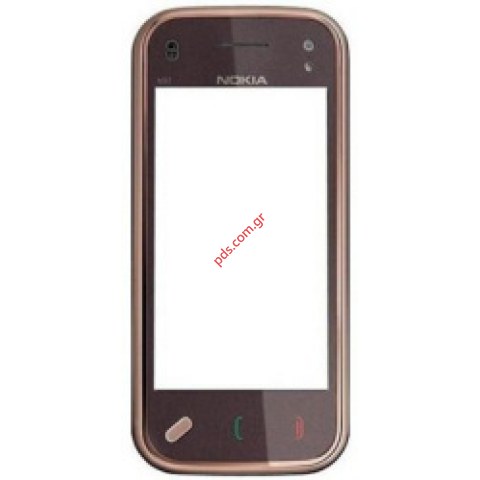 Γνήσια πρόσοψη Nokia N97 Mini με το τζαμάκι αφής digitazer σε κεραμιδί χρώμα Garnet Γνήσια πρόσοψη Nokia N97 Mini με το τζαμάκι αφής digitazer σε κεραμιδί χρώμα Garnet