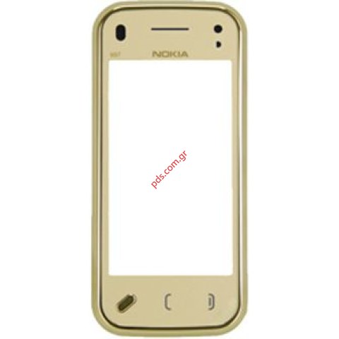 Γνήσια πρόσοψη Nokia N97 Mini με το τζαμάκι αφής digitazer σε χρυσό χρώμα Gold