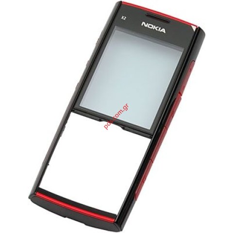 Γνήσια πρόσοψη Nokia X2-00 Black/red Black Red με το τζαμάκι (ΕΞΑΝΤΛΗΘΗΚΑΝ) Γνήσια πρόσοψη Nokia X2-00 Black/red Black Red με το τζαμάκι (ΕΞΑΝΤΛΗΘΗΚΑΝ)
