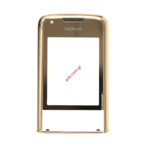 Γνήσια πρόσοψη πλαίσιο οθόνης ΝΟΚΙΑ 8800 Arte Gold Χρυσό με το τζαμάκι (ΕΞΑΝΤΛΗΘΗΚΑΝ)