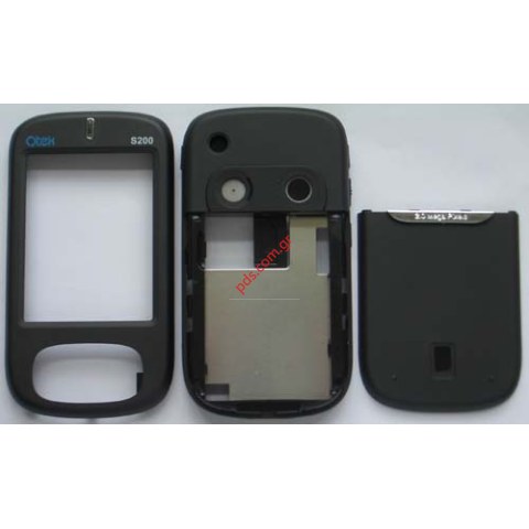 Γνήσια πρόσοψη QTEK S200 μαύρη (κομπλέ 3 τεμάχια) 