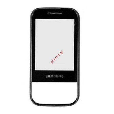 Γνήσια πρόσοψη Samsung C3750 Metallic Grey (περιλαμβάνετε το τζαμάκι) σε μαύρο χρώμα Γνήσια πρόσοψη Samsung C3750 Metallic Grey (περιλαμβάνετε το τζαμάκι) σε μαύρο χρώμα