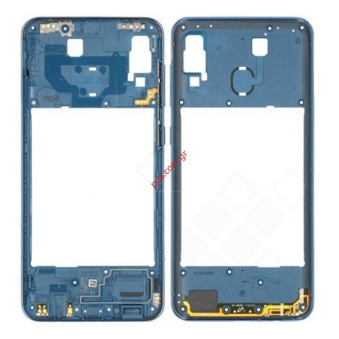 Γνήσια πρόσοψη Samsung Galaxy A30 (A305F) Middle cover Blue μεσαίο πλαίσιο σε μπλέ χρώμα