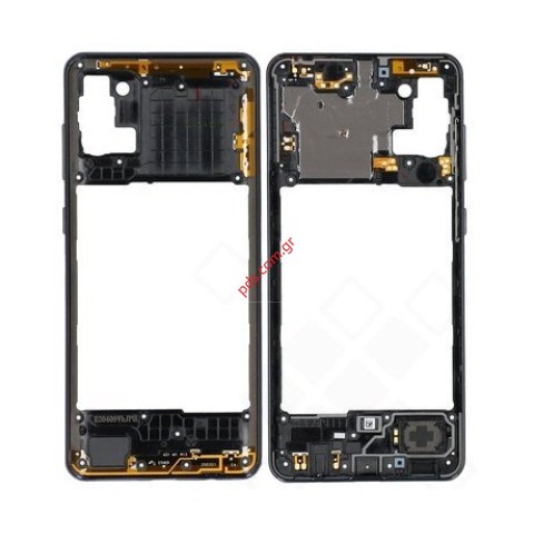 Γνήσια πρόσοψη Samsung Galaxy A31 (A315F) Black Middle cover μεσαίο πλαίσιο σε μαύρο χρώμα