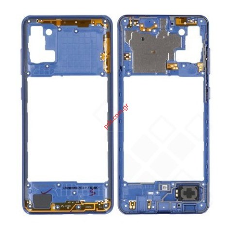 Γνήσια πρόσοψη Samsung Galaxy A31 (A315F) Blue Middle cover μεσαίο πλαίσιο σε μπλέ χρώμα