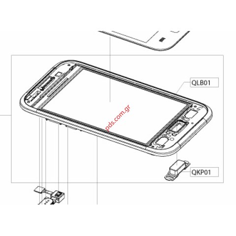 Γνήσια πρόσοψη Samsung S7500 Blue Galaxy Ace Plus σε μπλέ χρώμα Γνήσια πρόσοψη Samsung S7500 Blue Galaxy Ace Plus σε μπλέ χρώμα