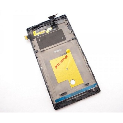 Γνήσια πρόσοψη σετ Sony C2305 Xperia C Black σε μαύρο χρώμα 