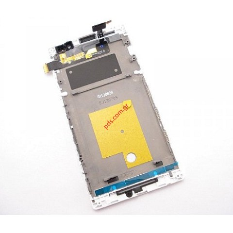 Γνήσια πρόσοψη σετ Sony C2305 Xperia C white σε λευκό χρώμα 