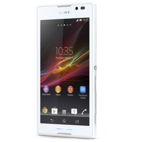 Γνήσια πρόσοψη σετ Sony C2305 Xperia C white σε λευκό χρώμα 