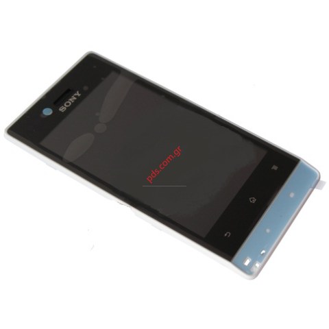 Γνήσια πρόσοψη set Sony XPeria Miro ST23i σε λευκό χρώμα