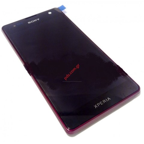 Γνήσια πρόσοψη σετ Sony Xperia TX LT29i με εξωτερικό τζάμι την αφή και την οθόνη στο ροζ χρώμα