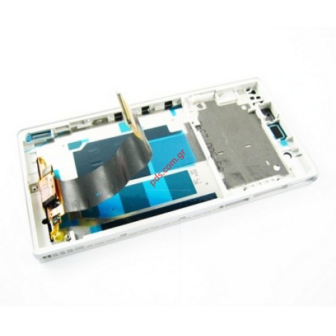 Γνήσια πρόσοψη σετ Sony Xperia ZL (C6502) White σε λευκό χρώμα 