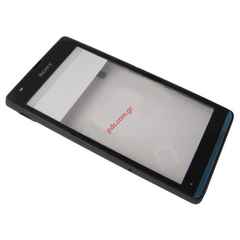Γνήσια πρόσοψη Sony Xperia SP C5302 Black Silver με το εξωτερικό τζάμι την αφή 
